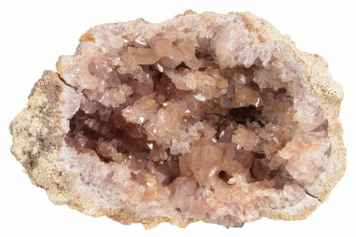 Sparkly, Pink Amethyst Geode Half - Argentina #235160